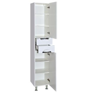 Напольный шкаф - пенал Misty Орхидея 35см правый белый