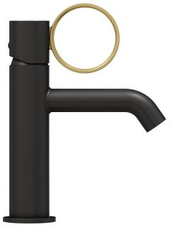 Смеситель для раковины Jacob Delafon Vivienne Signature E38682-LB3-BL чёрный матовый/латунь