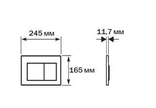Кнопка смыва Aquatek Pneumo S PNS-0000001 пневматическое управление белый