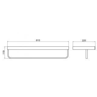 Полка для полотенец Timo Petruma 15258/00 белый матовый