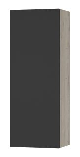 Подвесной шкаф Misty Поло 30см универсальный антрацит/дуб Галифакс белый