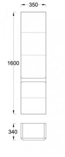 Пенал вертикальный Bettoserb Prestige PRS000P (правый)