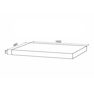 Столешница Velvex Unit 140, дуб карпентер