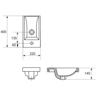 Мебельная раковина Cersanit Como 40см белый UM-COM40/1