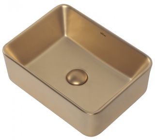 Раковина ABBER Rechteck AC2213MMG 40см золото матовое