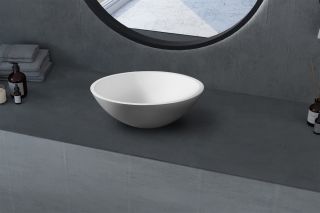 Раковина ABBER Stein AS2608 40см белый матовый