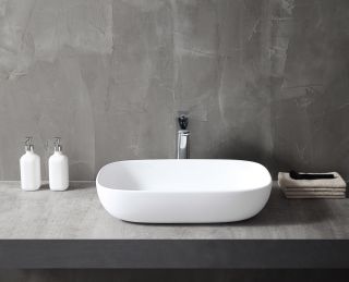 Раковина ABBER Stein AS2620 60см белый матовый