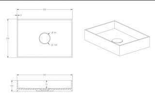 Раковина ABBER Stein AS2621 50см белый матовый