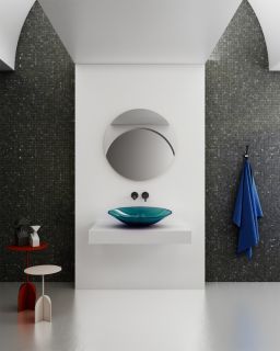 Раковина ABBER Kristall AT2812Aquamarin 53см бирюзовый