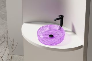 Раковина стеклянная ABBER Glas AK2301P 40см фиолетовый