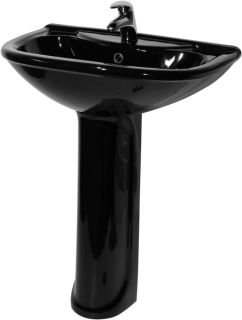 Раковина Оскольская керамика Престиж 63 с пьедесталом, черная