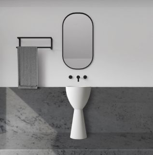 Напольная раковина ABBER Stein AS2507 45см белый матовый