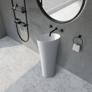 Напольная раковина ABBER Stein AS2509 50см белый матовый