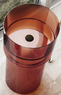 Напольная раковина ABBER Kristall 45x90см коричневый AT2701Opal-H