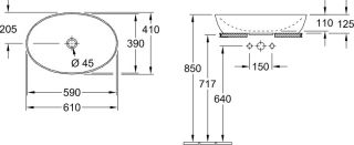 Раковина Villeroy  Boch Artis 41986101 alpin
