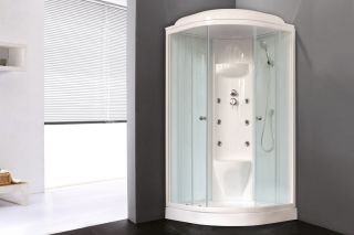 Душевая кабина Royal Bath HK стекло белое/прозрачное 100x100см RB100HK7-WT
