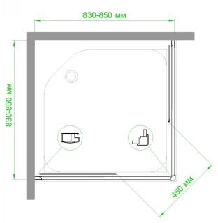 Душевой уголок Royal Bath HPD 85x85см белый RB85HPD-T