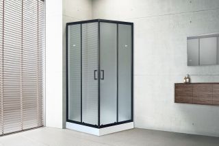 Душевой уголок Royal Bath HP 90x90см чёрный RB90HP-C-BL