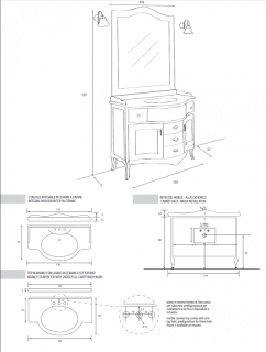 Зеркало Cezares 98x112 RUBINO.SP.BLO
