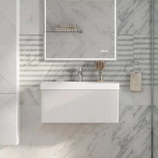 Тумба под раковину подвесная Velvex Edge tp.EDG.9696.80.1Y белый глянец, 80 см