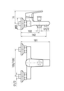 Смеситель для ванны Rav Slezak Colorado CO154.5CMATZ черный золото