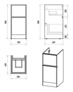 Напольная тумба под раковину Misty Ингрид П-Инг01040-012Я 40 см белый