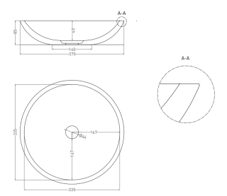 Накладная раковина Salini Callista 05 S-Sense 1101105G 37см белый глянцевый