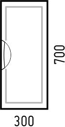 Шкаф Corozo Монро 30см белый SD-00000679