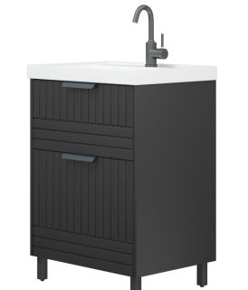 Тумба под раковину Corozo Терра SD-00001324 60см люкс матовый графит