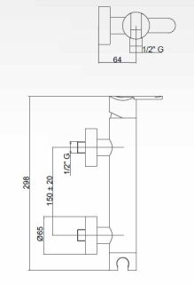 Смеситель для душа однорычажный в комплекте с ручным душем, хром Cezares GARDA-DDM-01-Cr