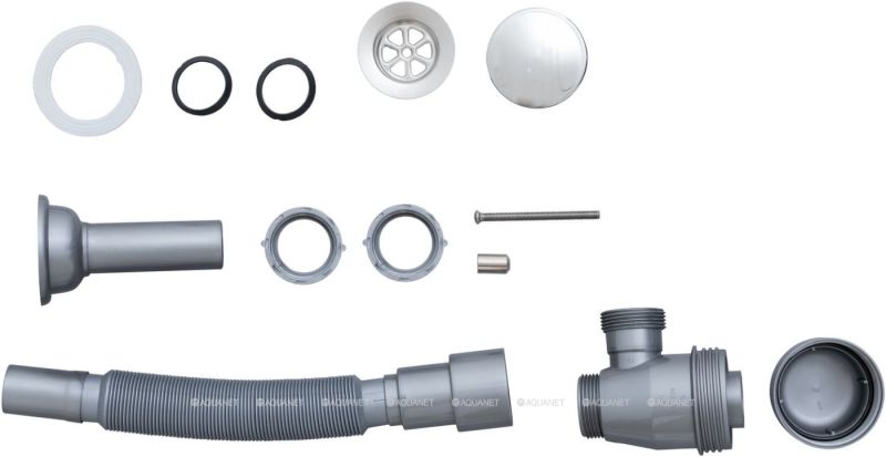 Сифон для душевого поддона Aquanet 312687 серый