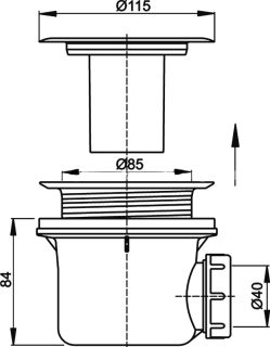 Сифон для душевого поддона Alcaplast A48