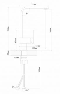 Смеситель для кухни Florentina Сильвер антрацит