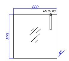 Зеркало Aqwella Милан Mil.02.08