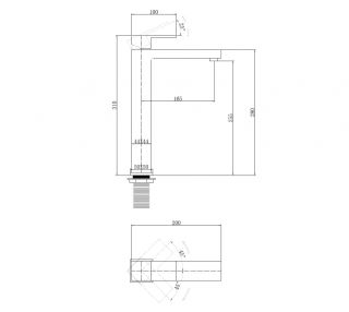 Смеситель для накладной раковины ABBER Daheim чёрный матовый AF8211B