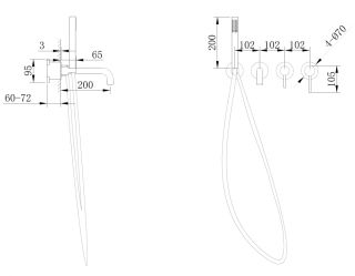 Встраиваемый смеситель для ванны ABBER Wasser Kreis AF8130 хром