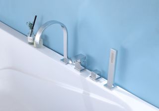 Смеситель на борт ванны ABBER Wasserfall хром AF8613