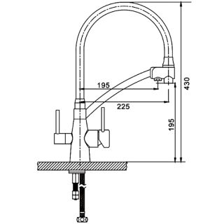 Смеситель для кухни Gappo G4398-17 с фильтром под питьевую воду хром