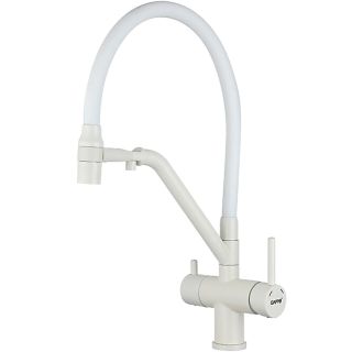 Смесители для кухни Gappo G4398-85 под фильтр с гибким изливом белый