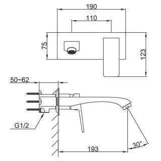 Смеситель для раковины Frap F1276-6 черный