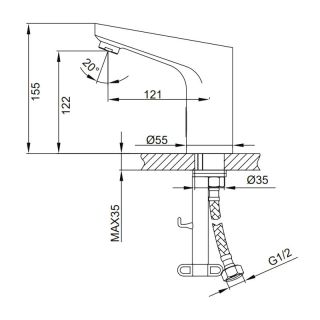 Смеситель для раковины Frap F513-1 хром