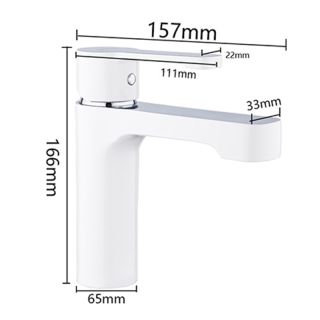 Смеситель для раковины Gappo G1002-8 белый/хром