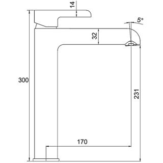 Смеситель для раковины Gappo G1003-16 чёрный/хром