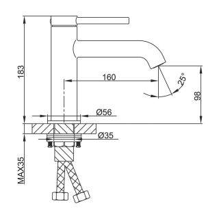 Смеситель для раковины Gappo G1006 хром