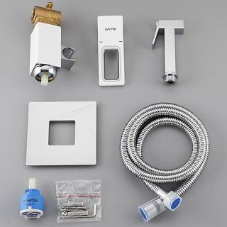 Гигиенический душ со смесителем Gappo G7217-8 белый/хром