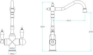 Смеситель для кухни Boheme Tradizionale Chromo хром 113