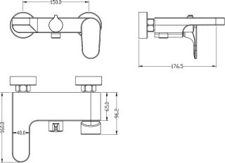Смеситель для ванны Boheme Spectre белый 453-MW