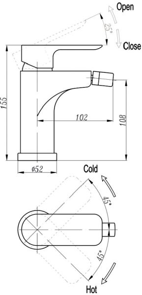 Смеситель для биде Triton Панама 19506 Z
