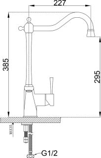 Смеситель для кухни ZORG Zorg Sanitary ZR 353 YF-BR