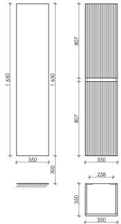 Пенал подвесной Sancos Snob R PSNR35W 35см Bianco